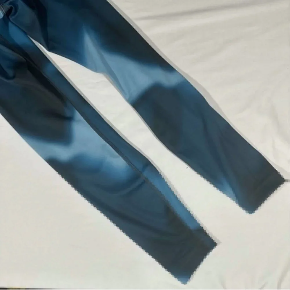 NWT $70 Nike Yoga [ XS ]‎ Dri-FIT 7/8 Tights in Marina Blue /Iron Grey